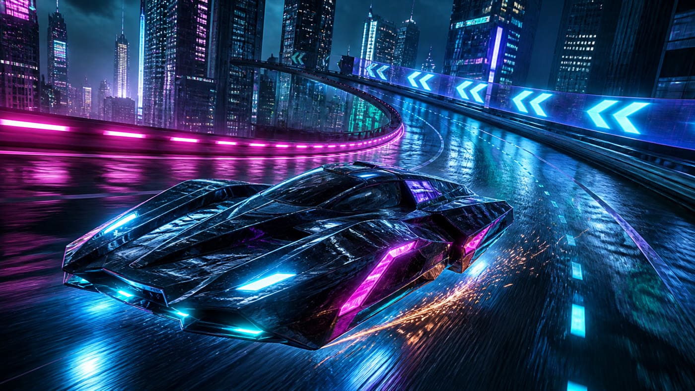 Neon Drift — Arcade Racing concept key art